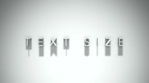 Text size 3D title animation with shadows on a white background Stock Footage 297797296