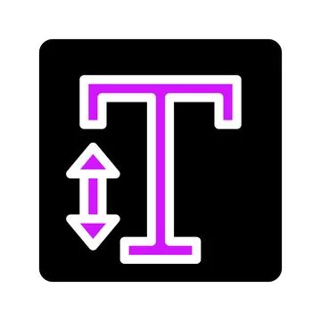Text size adjustment icon.  Font resizing graphic. Stock Illustration