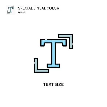 Text size Special lineal color icon. Illustration symbol design template for  Stock Illustration