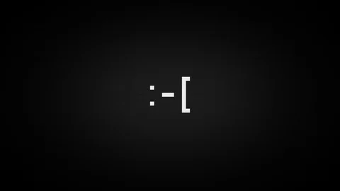 Text smile on old tv screen Stock-Footage 88471586