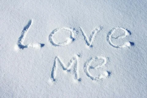 Text on the snow 스톡 사진