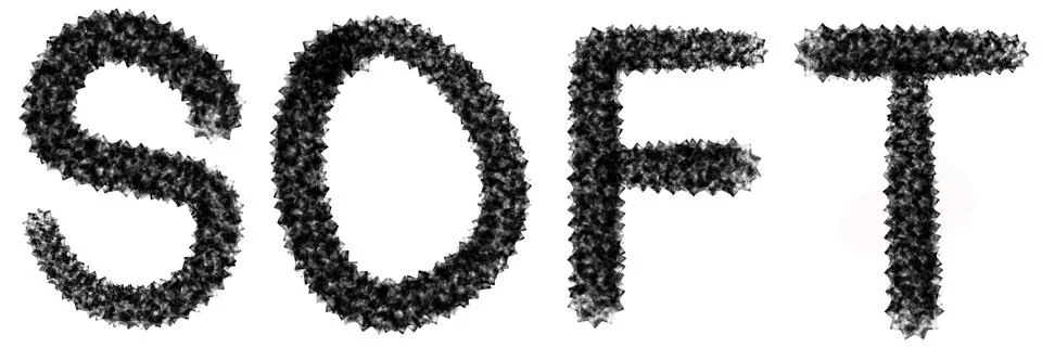 Text: soft irony Stock Illustration