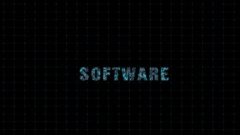 Text software with binary code. Digital binary code background loop - Fly Stock Footage 105544383