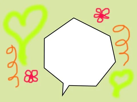 Text space with green background heart and lines Stock Illustration