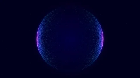 The text space . a shiny luminous sphere of small particles, glitter Stock Footage 275591885