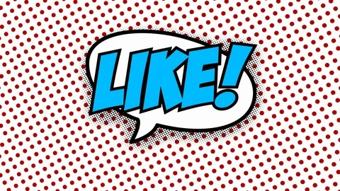 Like text in speech balloon in comic style animation Stock Footage 88335147