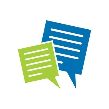 Text Speech Bubble Icon Vector Logo Template Illustrazione stock