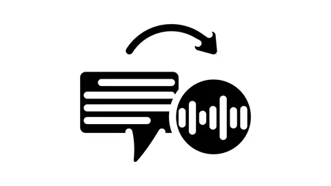Text to speech wave natural language processing nlp glyph icon animation Stock Footage 326735021