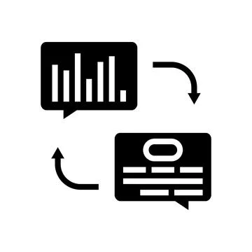 Text speech wave nlp glyph icon vector illustration Illustration