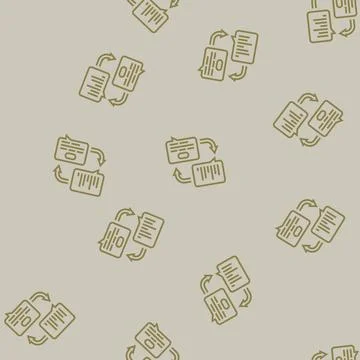 Text speech wave nlp line seamless pattern Stock Illustration