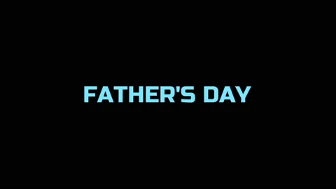 Text splash screen - Father's Day. Text intro i for Happy International Father's Stock-Footage 197508683