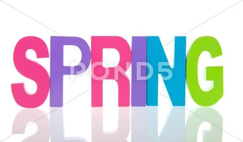 Text spring Stock Illustration