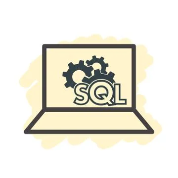 Text SQL Structured Query Language Sigh Stroke Symbol Illustration