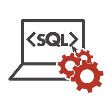 Text SQL Structured Query Language Sigh Stroke Symbol Illustration