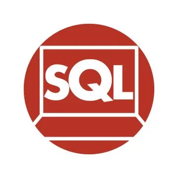 Text SQL Structured Query Language Sigh Stroke Symbol 스톡 일러스트