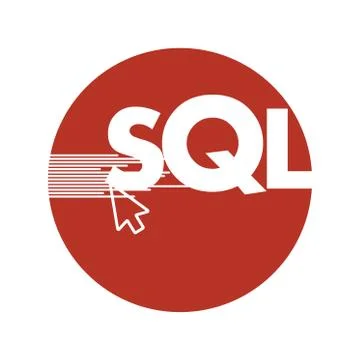 Text SQL Structured Query Language Sigh Stroke Symbol Stock Illustration