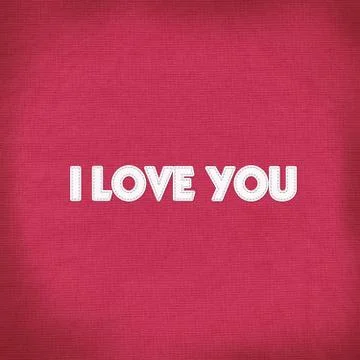Text with stitch style on fabric background Stock Illustration