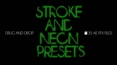 Text  Stroke Presets Stock After Effects