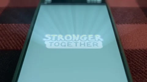 Text Stronger Together, community concept, presentation Stock Footage 309830086