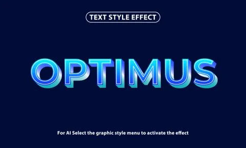 Text style effect of 3D lettering and font style effect Illustrazione stock
