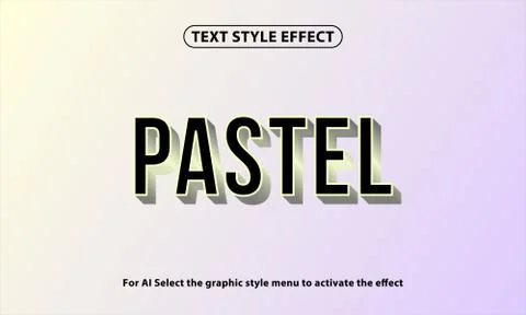 Text style effect of 3D lettering and font style effect Illustrazione stock