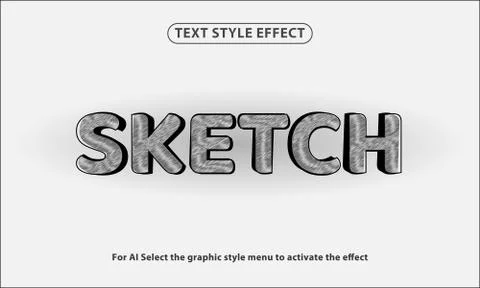 Text style effect of 3D lettering and font style effect Illustrazione stock