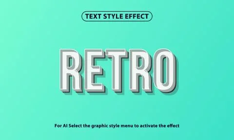 Text style effect of 3D lettering and font style effect Illustrazione stock