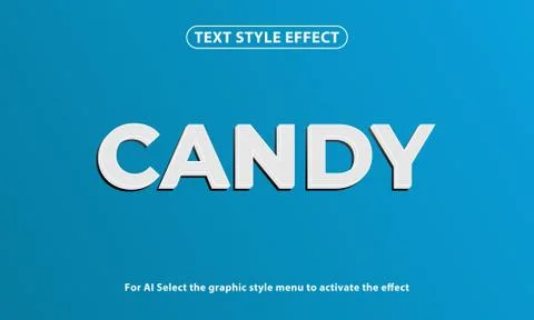 Text style effect of 3D lettering and font style effect Illustrazione stock