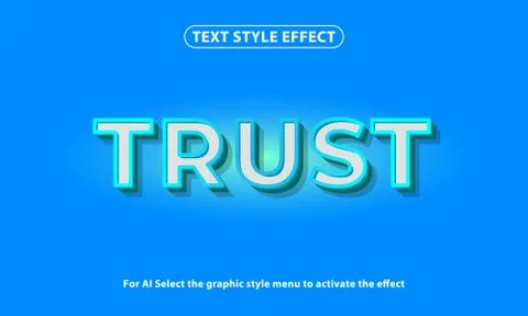 Text style effect of 3D lettering and font style effect Illustrazione stock