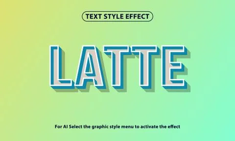 Text style effect of 3D lettering and font style effect Illustrazione stock