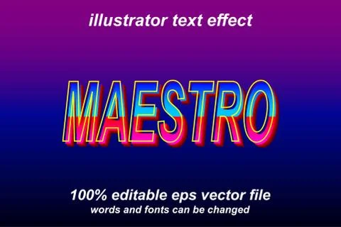 Text style effect Stock Illustration