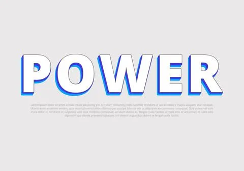 Text style effect with text style graphic element. Stock Illustration