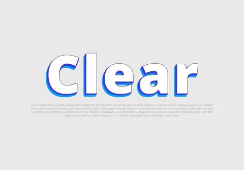 Text style effect with text style graphic element. Stock Illustration