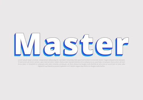 Text style effect with text style graphic element. Stock Illustration