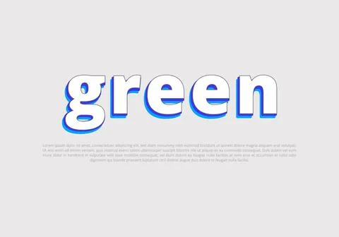 Text style effect with text style graphic element. Stock Illustration