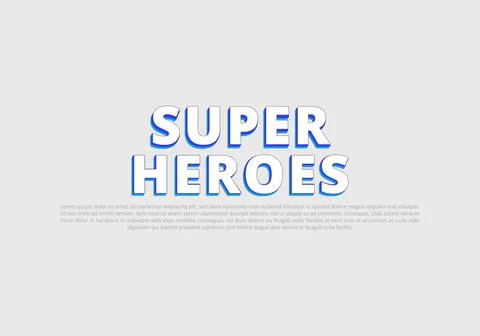 Text style effect with text style graphic element. Stock Illustration