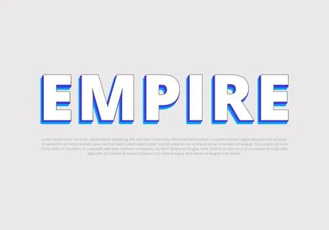 Text style effect with text style graphic element. Stock Illustration