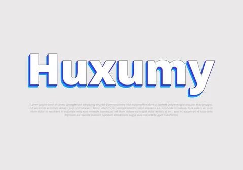 Text style effect with text style graphic element. Stock Illustration