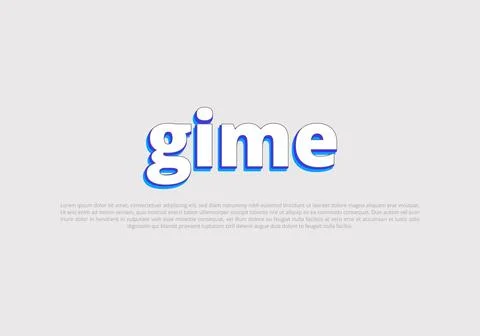 Text style effect with text style graphic element. Stock Illustration