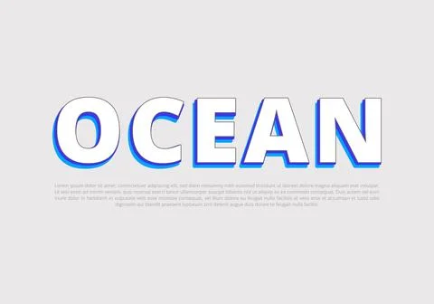 Text style effect with text style graphic element. Stock-Illustration