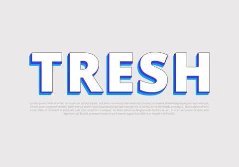 Text style effect with text style graphic element. Stock Illustration