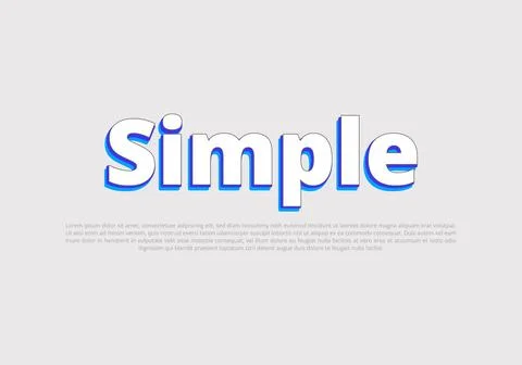 Text style effect with text style graphic element. Stock Illustration