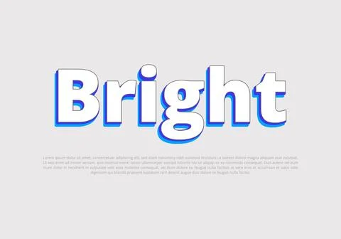 Text style effect with text style graphic element. Stock Illustration