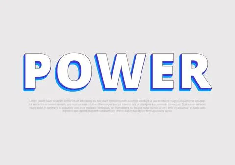 Text style effect with text style graphic element. Stock Illustration