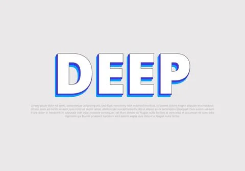 Text style effect with text style graphic element. Stock Illustration