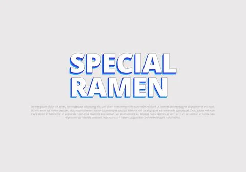 Text style effect with text style graphic element. Stock Illustration