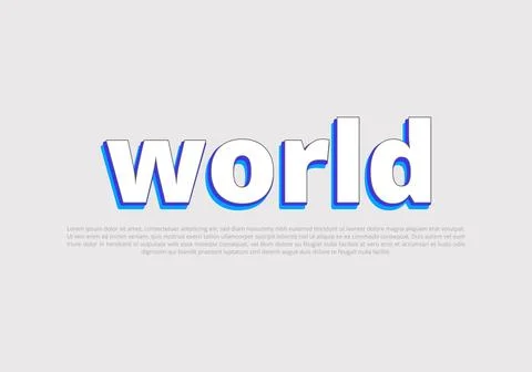 Text style effect with text style graphic element. Stock Illustration