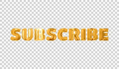 Text SUBSCRIBE golden 3d digital technology Иллюстрация