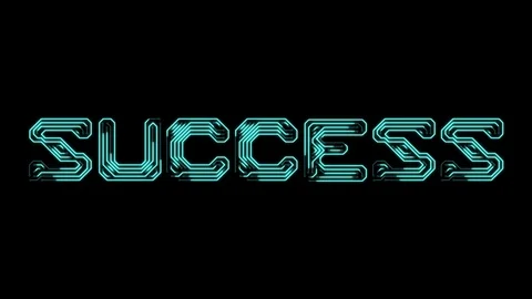 Text success in the form of printed circuit board tracks Stock Footage 104322668