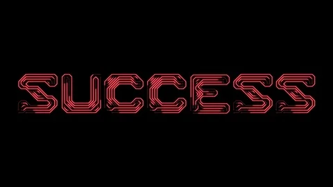 Text success in the form of printed circuit board tracks Stock Footage 104325318